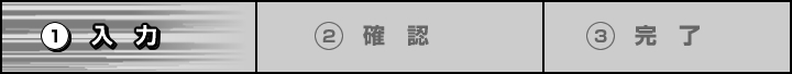 入力画面（次は確認画面、それから送信完了）