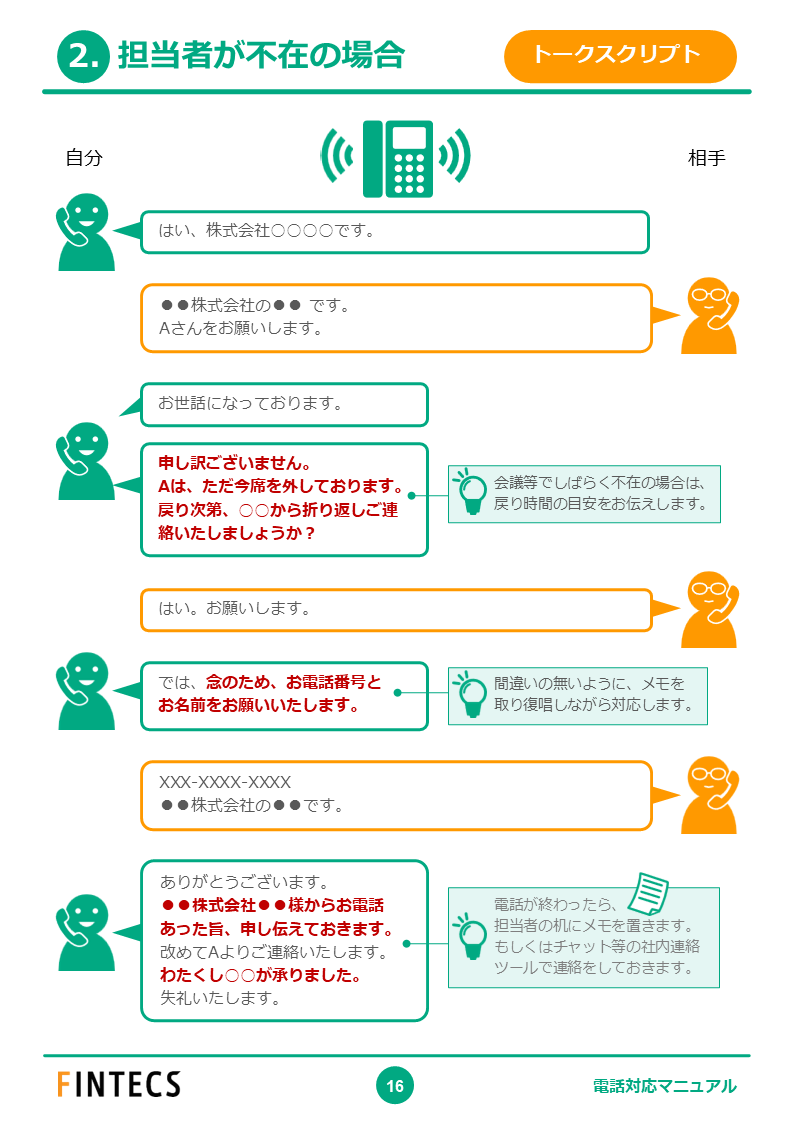 プロが教える！電話対応マニュアルの作り方 | マニュアル作成ならフィンテックス